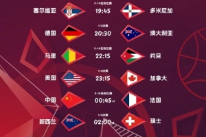 排位赛首战！中国队U19男篮将战法国 后者1/8决赛遭瑞士15分逆转